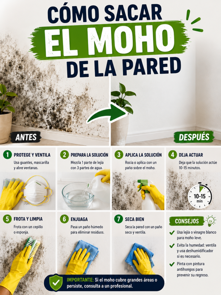 Cómo Sacar el Moho de la Pared: Soluciones Caseras que Funcionan 92e3a12f 9057 49e9 93a6 4ffb9fbb3d32